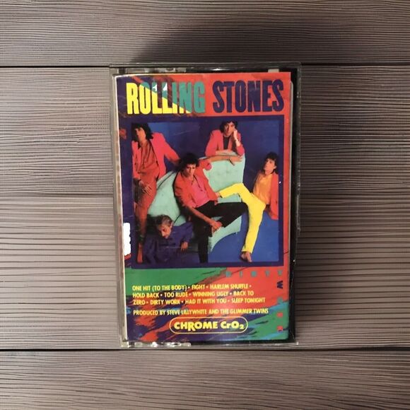 Rolling Stones Dirty Work Cassette Tape "Harlem Shuffle" - Picture 1 of 8